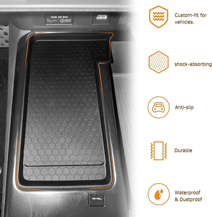 Center Console Wireless Charging Non Slip Mat For 2026 2025 Toyota Camry Accessories Anti-Slip Wireless Charger Protective Pad Phone Charge Area Charging Protection Heat Insulating Silicone Material