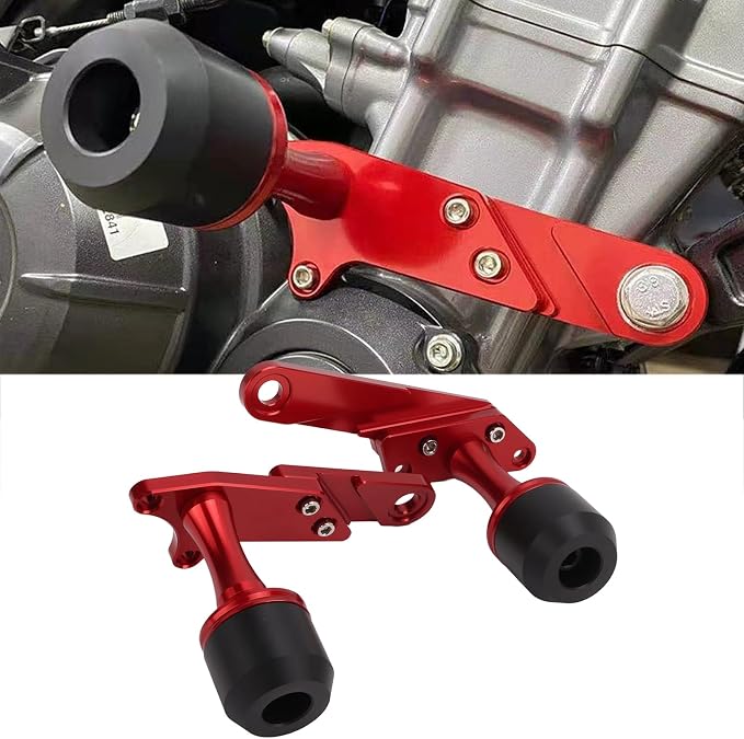 Motorcycle Frame Slider Compatible with CBR500R CB500X 2019 and Later Red Aluminum Alloy Crash Protector for Enhanced