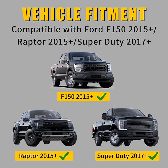 Seat Bottom Divider Panel Compatible with Ford F150 2015+ Raptor 2015+ Super Duty 2017+ Under Seat Molle Panel Second Row Storage Panel 2nd Row Under Seat Organizer Accessories