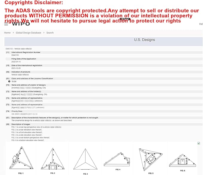 Radar Aiming Corner Reflector Target ADAS Calibration Tool with Stand Vehicle Tool for Honda Toyota Mazda Kia Ford GM Hyundai