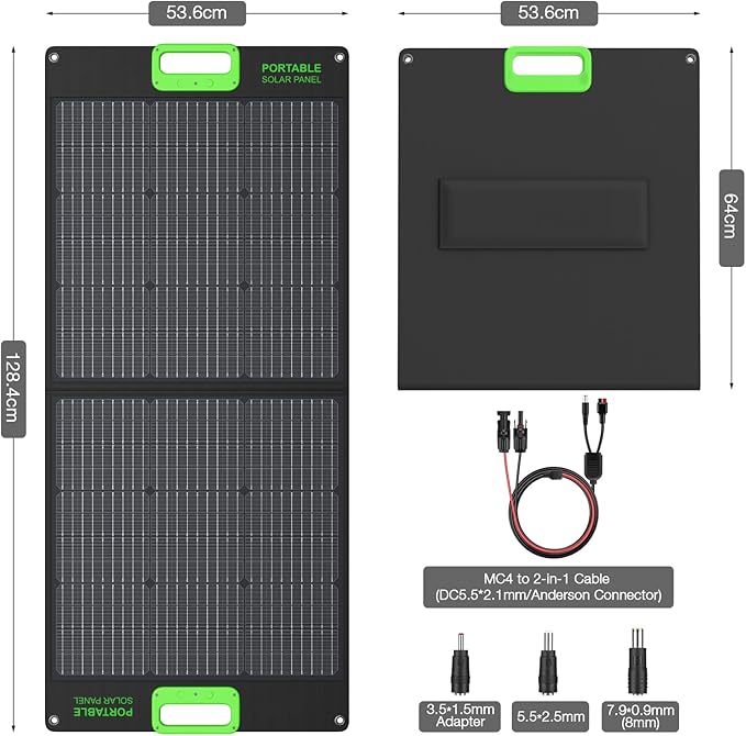 Solar Generator 2400W Portable Power Station with 2x100W Solar Panel (Ship Separately),1843Wh LiFePO4 Battery Backup,4 AC Outlets Up to 2400W, for Outdoor,Off-Grid Living,RV Trip,Home Emergency