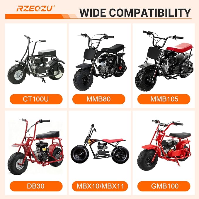 Mini Bike Front Forks Suspension Kit Replacement for Monster Mega Moto MMB80 80cc 105cc Coleman CT100U GMB100 Baja DB30 Motovox MBX10 MBX11 Trailmaster Storm 200 Parts 7/8 Handlebar Risers