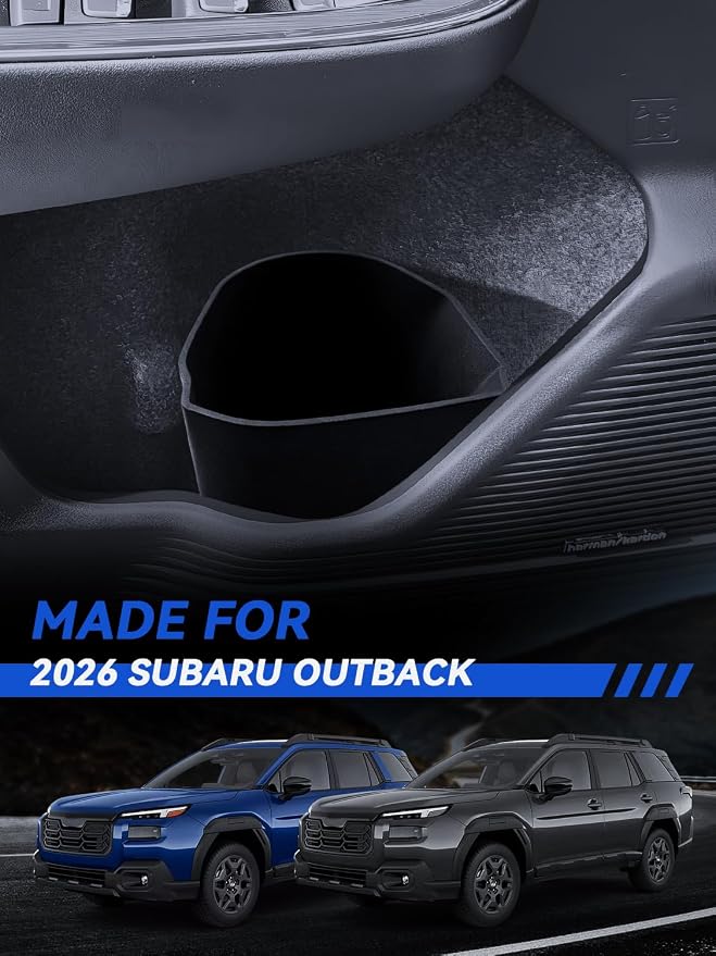 for Outback Trash Can Front Driver Door 2026 Outback (Premium/Limited/Limited XT/Wilderness/Touring) Accessories Trash Bin for Storage Garbage Can Silicone-Driver Side Door