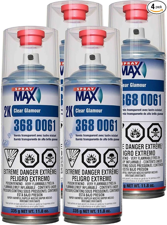 SprayMax USC 2k High Gloss Clearcoat Aerosol (4 PACK)