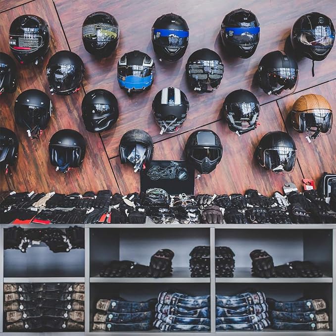 HAINANSTRY Motorcycle Accessories, 3 Pack Helmet Hanger Helmet Holder Rack Wall Mounted Hook for Coats, Hats, Caps