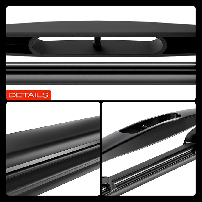 A-Premium 19"+19"+12" Windshield Wiper Blades Compatible with Dodge Nitro 2007-2011 - Front Rear Wipers Blade Set for Hook/Snap Claw Arm Connector, with Wear Indicator & Towel (Pack of 3)