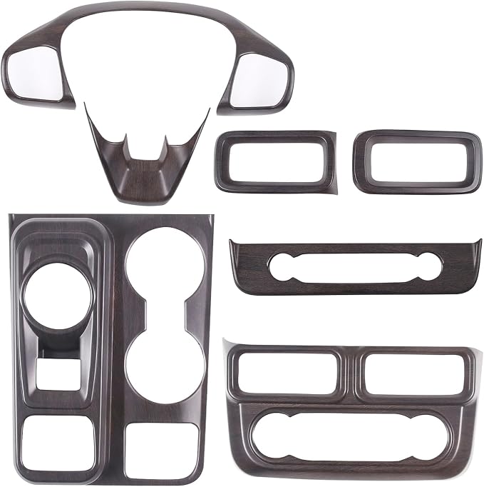 Car 7Pcs Center Console Decoration Trim Kit Compatible with Ford Maverick 2022-2024 Central Control A/C Volume Switch/Outlet Vent/Gear Shift/Steering Panel Protector Cover Interior Accessories