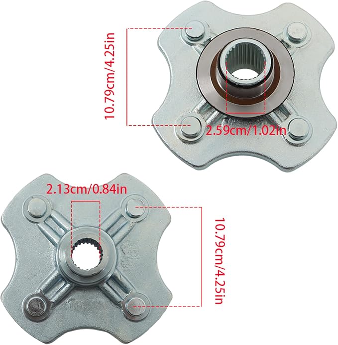 Rear Axle Shaft Wheel Hub with Nuts 42311-HN2-020 42311-HN2-010 42620-HN0-670 42620-HM7-000 Replacement for TRX500FE TRX500FM 500 ES S 2005-2011