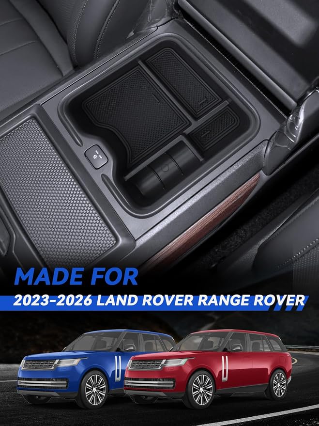 for Range Rover Center Console Organizer 2023 2024 2025 2026 Land Rover Range Rover Sport/Range Rover Accessories Armrest Tray Middle Storage Box (with Refrigerator)