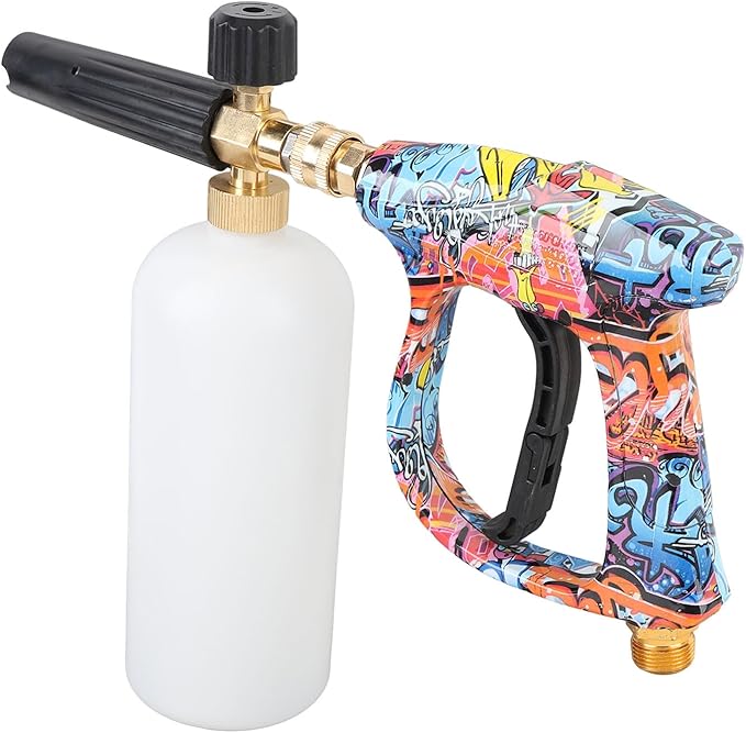 High Pressure Car Wash Foam Cannon Kit with 5-Color Nozzle Set and Foam Sprayer for Car Cleaning and Garden Use