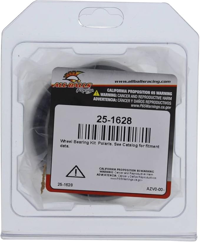 All Balls Racing Wheel Bearing Kit and Rear Wheel Bearing Bundle Compatible with/Replacement for Polaris ATVs