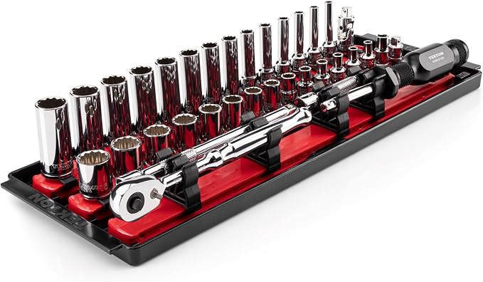 TEKTON 1/4 Inch Drive 12-Point Socket and Ratchet Set, 35-Piece | SKT03202