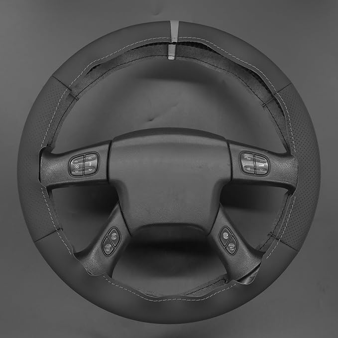 MEWANT Steering Wheel Cover for Chevy Silverado 1500/2500/3500 2003-2006 / Silverado 1500 2500HD 3500 Classic 2007 / Trailblazer 2002-2009 Hand-Stitched Steering Wheel Wrap