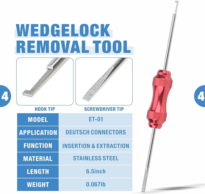 IWISS iCrimp KIT-DC02 Wire Crimping Tool Kit for Deutsch Connectors and Weather Pack Terminals with Connector Removal Tools