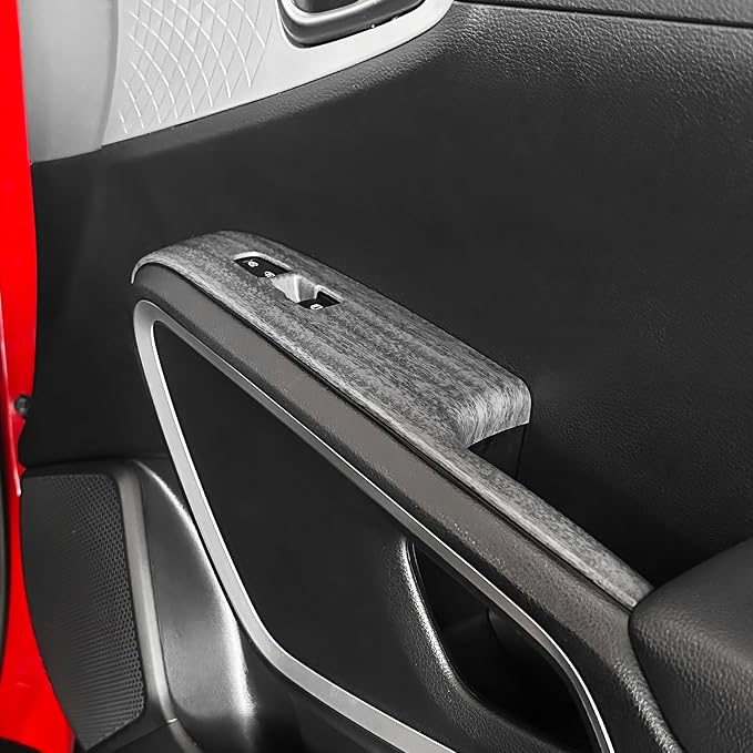 4PCS Door Lock Switch Covers Trim Compatible with Soul 2020-2026 Accessories (Wood Grain)