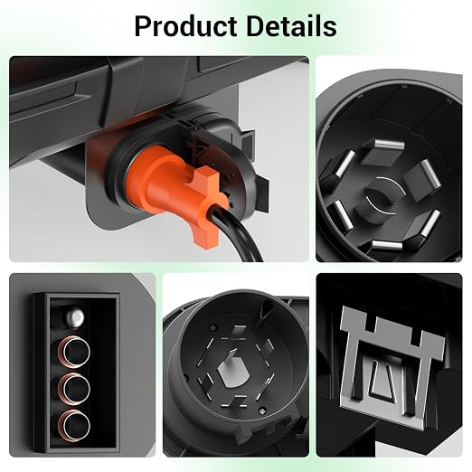 4/7 Pin Trailer Wiring Harness Connector with Mounting Bracket, 7 Way Blade and 4 Way Flat Towing Adapter Plug Compatible with Ford, GMC, Dodge Ram, Chevy Silverado