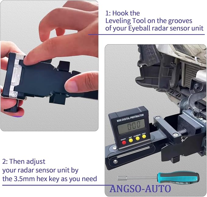 ADAS Calibration Dynamic ACC Positioning Tool for Eyeball Unit, Angso-auto Angle Leveling Tool Accessory for Auto