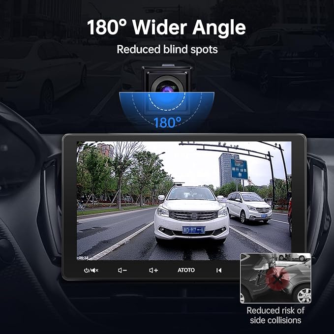 ATOTOZONE AC-HD03LR 720P Rearview Backup Camera with 180° Wide-Angle,VSV (Virtual Surround-View),Live Rear View,Clear Night Vision,IP67 Waterproof,Compatible with A6PF/A6PL/S8（Excluding S8 UN/MS/Gen4）
