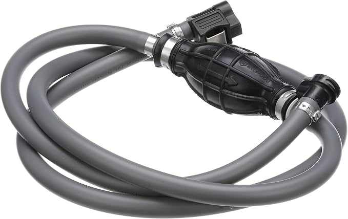 Attwood Honda Marine Fuel Line Kit, EPA Compliant, 6 Feet Long, 3/8-Inch Diameter Hose with Tank & Engine Fittings, includes Sprayless Connectors (Tank-side Fitting), Primer Bulb, 93806HUS7