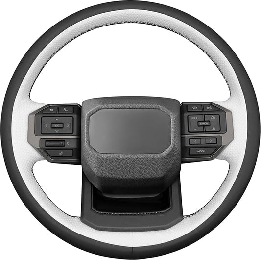 MEWANT Hand Stitch Steering Wheel Cover for Toyota Land Cruiser 2024-2026, Custom Fit DIY Wrap Interior Accessories