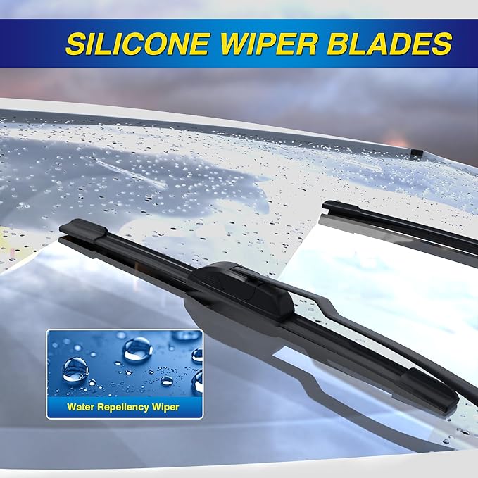 5 PLUS® Silicone Windshield Wipers Replacement for 2021-2024 GMC Yukon Wiper Blades(Set of 3),Automotive Replacement Windshield Wiper Blades For My Car-22"/22"/12"