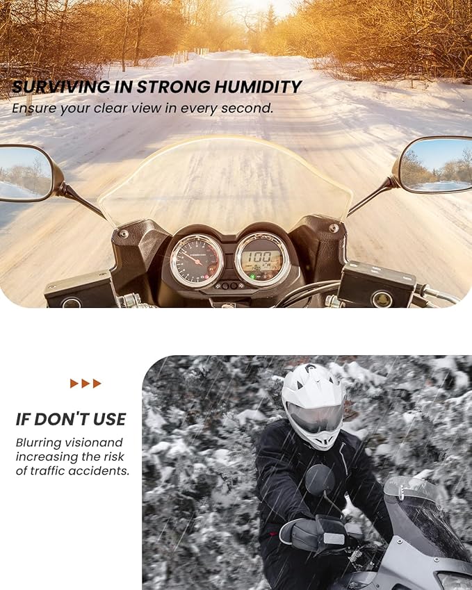 Soman Universal Motorcycle Helmet Anti Fog Film, 1 Pack Upgrade Anti-fog Film for Motorcycle Helmet Visor Shield Compatible with Most Helmets XD-4 MX-9 XG 100 K6 I90 Strada II (Clear)