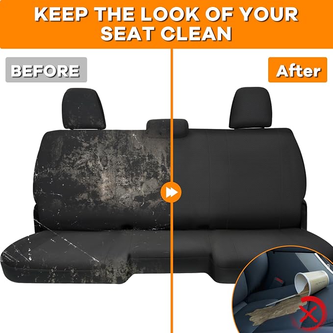 Truck Seat Cover Compatible with 2006-2024 2025 Isuzu NPR Front 40/60 Split Bench Seat Cover