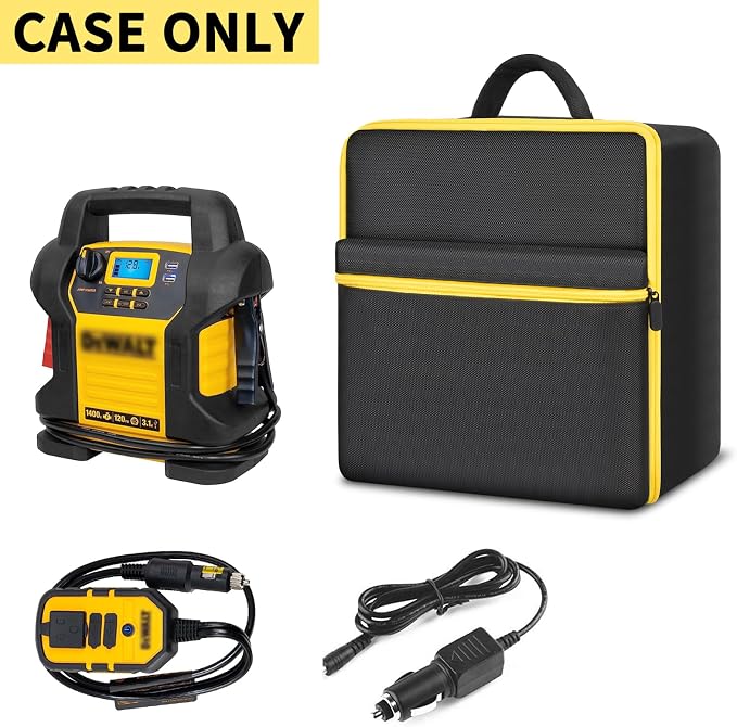Car Battery Jump Starter Bag Compatible with DEWALT DXAEJ14 Digital Portable Power Station + Bag Compatible with DEWALT 20V MAX Cut Off Tool