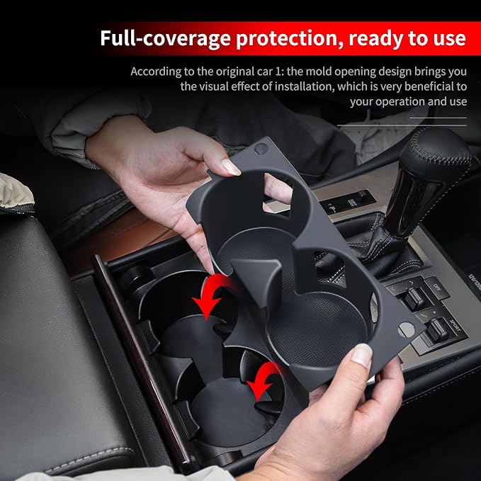 Central Control Water Cup Mat Is Applicable to Internal Modification of 2014-2021 Lexus GX460 Silicone Non-Slip Mat Storage Box Protective Pad Lexus GX460 Accessories (2014-2021)