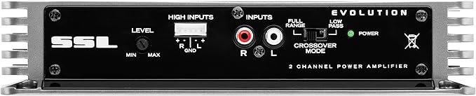 Sound Storm Laboratories EV2.200 2 Channel Car Audio Amplifier - 200 High Output, 2-8 Ohm Stable, High/Low Level Inputs, Hook Up to Subwoofer for Bass
