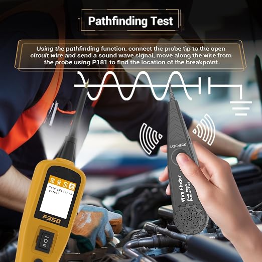 Car Automotive Power Circuit Breaker Probe Kit Tester Short Finder Tool Alternative Bsttery Electrical Fuse AC DC Voltage Tester Test Light Wire Break Locator Analyzer Tracer Pen Accessories 12v 24v