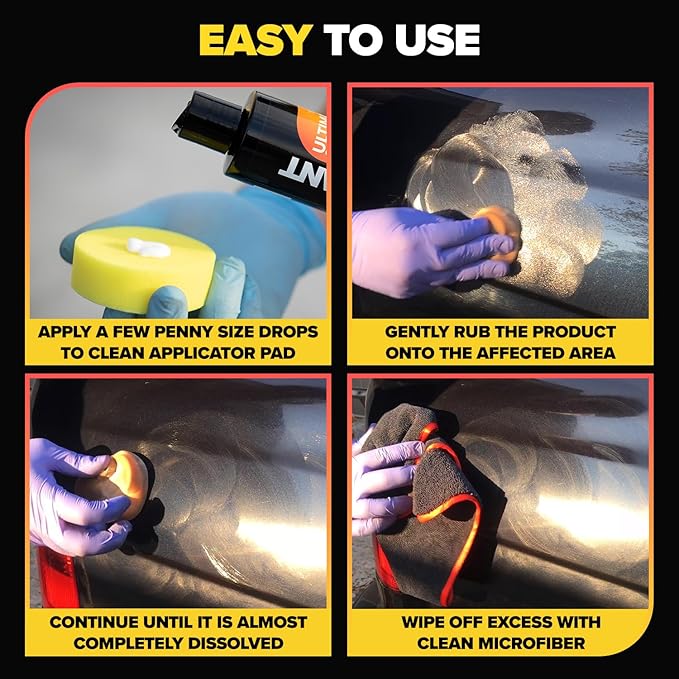 Carfidant Scratch and Swirl Remover - Car Scratch Remover for Vehicles Paint - Polishing Compound for Cars - Universal Repair Car Paint - 8.4 fl. Oz with Buffer Pad