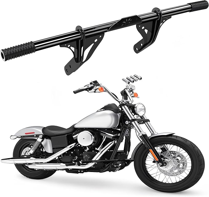 Motorcycle Front Crash Bar Protector for Harley Davidson Dyna Models with Mid Control 2006-2017 Street Bob/Fat Bob/Low Rider FXDL/Wide Glide/Switchback/Wide Glide Black
