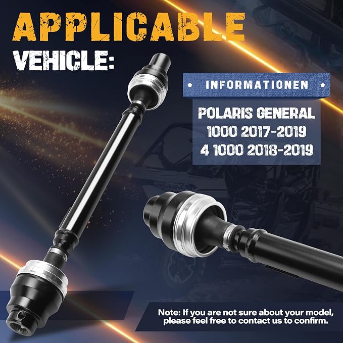 Front Propeller Drive Shaft Prop Fit for Polaris General 1000 2017-2019 | Fit for Polaris General 4 1000 2018-2019, OE 1333917