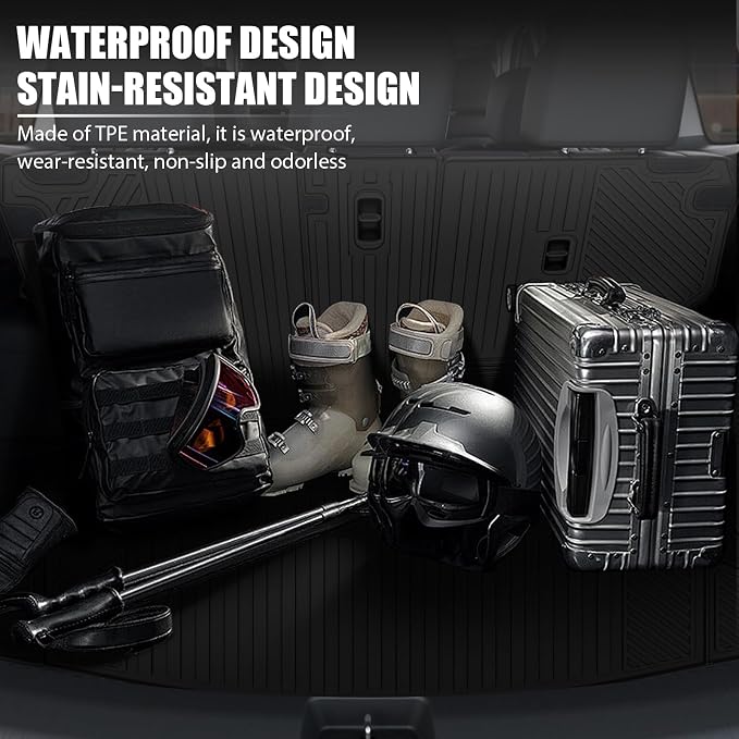 Floor Mats for Mazda CX-5 2017-2021 2022 2023 2024 2025 All Weather Backrest Mat Trunk Mat Protection TPE Rubber Full Set Automotive Floor Mats Waterproof Non-Slip 2020 Mazda CX5 Accessories