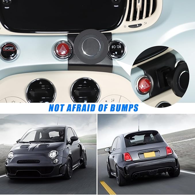 HAPPYHORSE Car Phone Mount Compatible with Fiat 500 2007-2023，Car Center Console Mobile Phone Bracket Phone Holder Phone Mount Mount with Self-Adhesive Base Accessories (Style C)