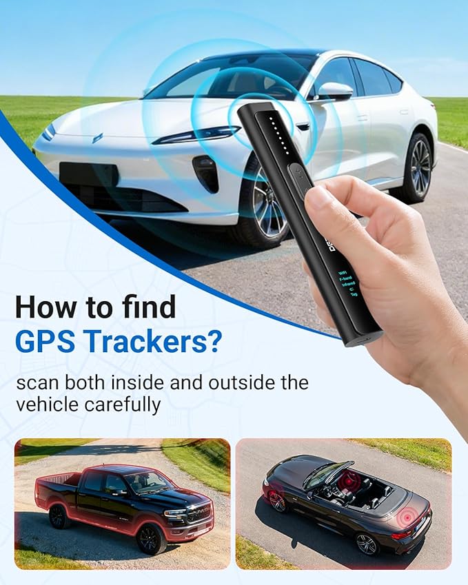 Hidden Camera Detectors 6-in-1 Hidden Bug and Camera Detector GPS Tracker Detector for Travel, Hotels, Car