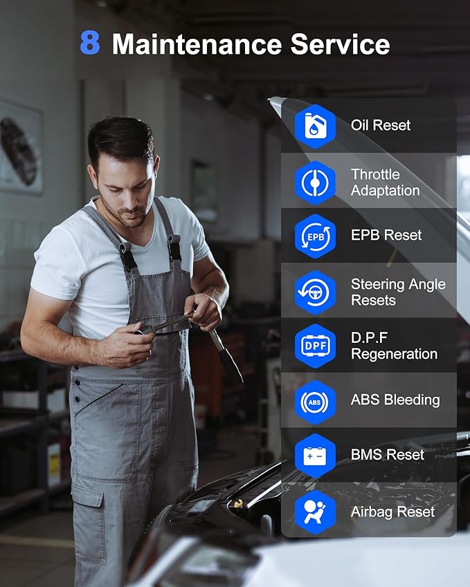 GOOLOO Bluetooth DS200 OBDⅡ Scanner for iPhone & Android, OBD2 Scanner with TPMS, Wireless Bidirectional Deepscan Tool with All System Diagnostic, Car Code Reader & Scan Tools for Vehicles 1996+