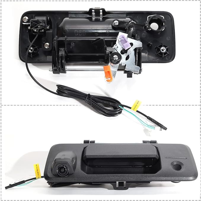 EWAY Tailgate Handle Backup Camera for 2014-2019 Toyota Tundra 2016-2020 Toyota Tacoma Tailgate Liftgate Latch Handle Reverse Rear View Back Up Camera w/Key Hole, Replaces# 69090-0C090, 69090-0C091