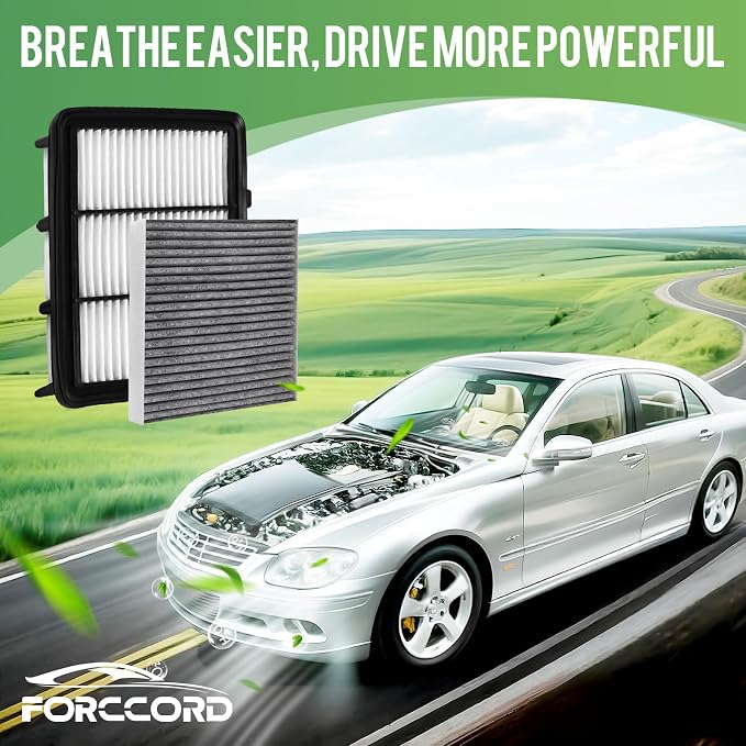 Engine & Cabin Air Filter Fit for 2018-2022 Honda Accord 1.5L Gas Activated Carbon Cabin Filter Replacement CF10134 CA12290 Car Accessories