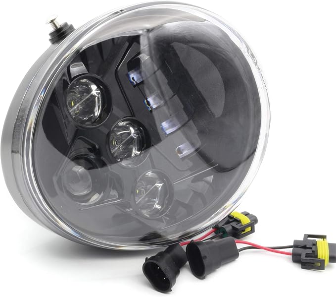 Black LED Protector Headlight Fit for Harley Davidson VRod V-Rod VRSCA VRSCF