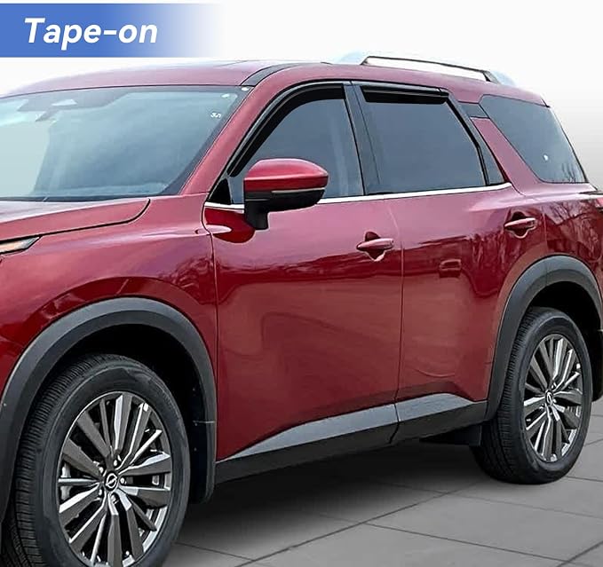 Window Visors Rain Guards for 2022 2023 2024 2025 2026 Nissan Pathfinder, Out-Channel Window Vent Wind Deflectors Visors Shades for 22 23 24 25 26 Nissan Pathfinder S SV SL Platinum Rock Creek