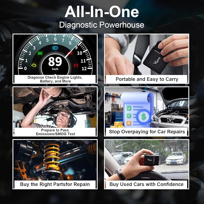 Vgate vLinker MS Bluetooth OBD2 Scanner Fixd Car Diagnostic Tool Code Reader CH-CAN and LS-CAN Work for iOS & Android & Windows, Black