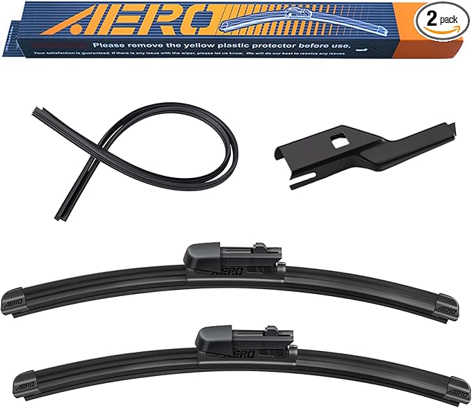 AERO Avenger 26"+20" Premium All-Season Windshield Wiper Blades with Extra Rubber Refills OEM Replacement for BMW X3 2022-2018 X4 2022-2019 (Set of 2)