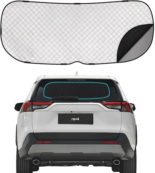 ZATOOTO Rear Windshield Sunshade for 2019-2024 Toyota RAV4 Back Window Sun Shade Double Layer Design for Sunshade and Privacy Offer Great Visibility Sun Blocker Rear Window Shade for Toyota RAV4