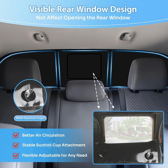 KUST Car Window Shades for Ford F150 2021-2025 2026 Windshield Sun Shade Side Window Cover UV Block Privacy Protection Accessories for Camping Blackout Rear Back Full Set 6PCS
