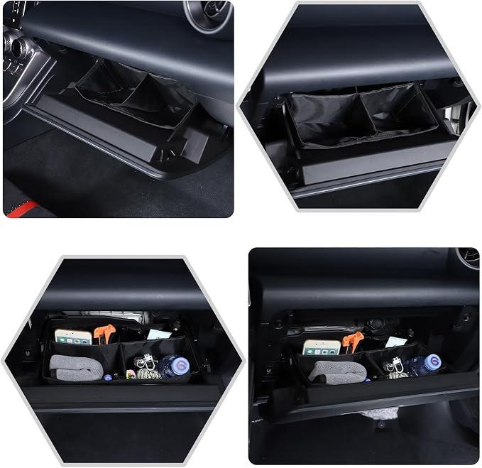 Car Glove Box Organizer Dividers Compatible with Subaru BRZ/Toyot@ GT86 2022-2025 Center Console Glove Box Divider Insert Storage Bag Glove Box，Compartment Storage Bag Organizer Accessories