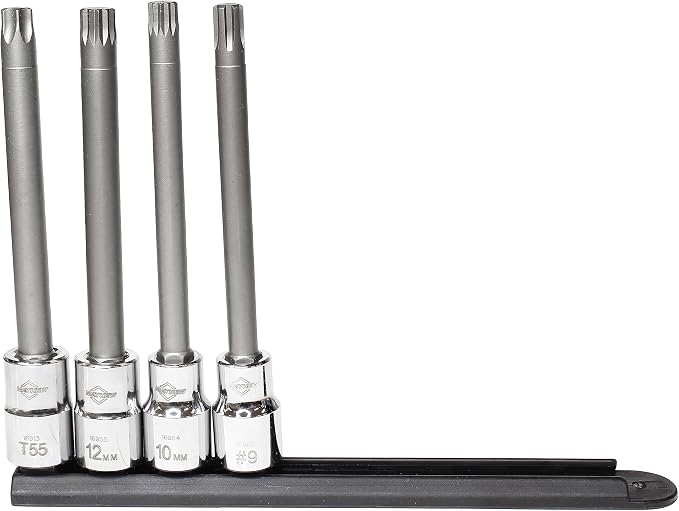 Mayhew Tools 16050 Long Custom Head Bolt Insert Socket Bit Set, Chrome, 4-Piece