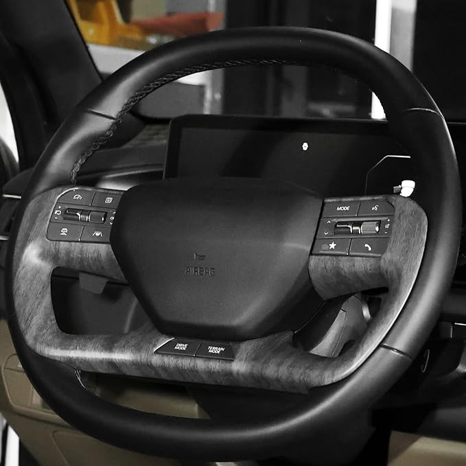 YOUTOOCAR Steering Wheel Trim Cover Compatible with Kia EV9 2024-2026 Accessories (Wood Grain)