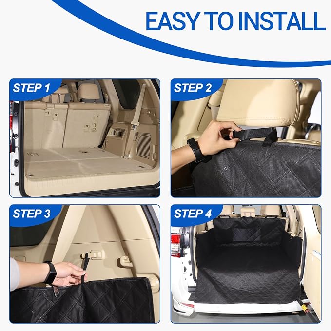 Cargo Liner for Dogs Compatible with Toyota Land Cruiser Prado 150 2010-2023, Pet Dog Trunk Cargo Liner, Waterproof Anti-Dirty Pet Cargo Cover Dog Seat Mat, with Bumper Flap Protector